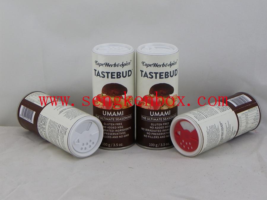 Umami Seasoning Packaging Paper Shaker Cans with Food Lacquer Liner