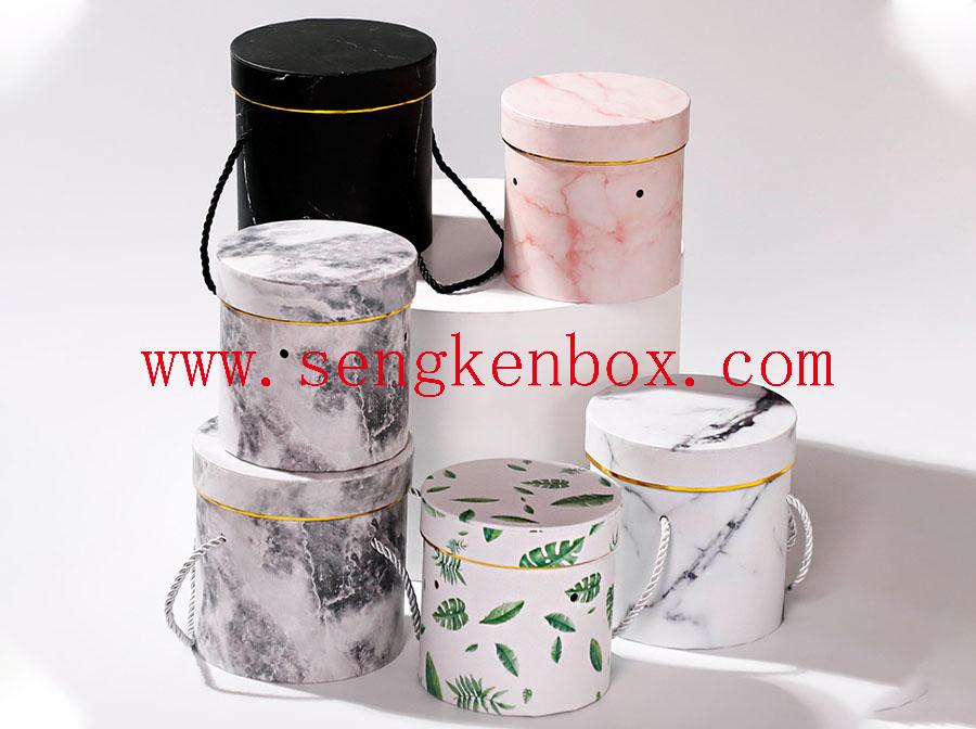 Creative Cylindrical Wedding Decoration Gift Packaging Rigid Box With Rope