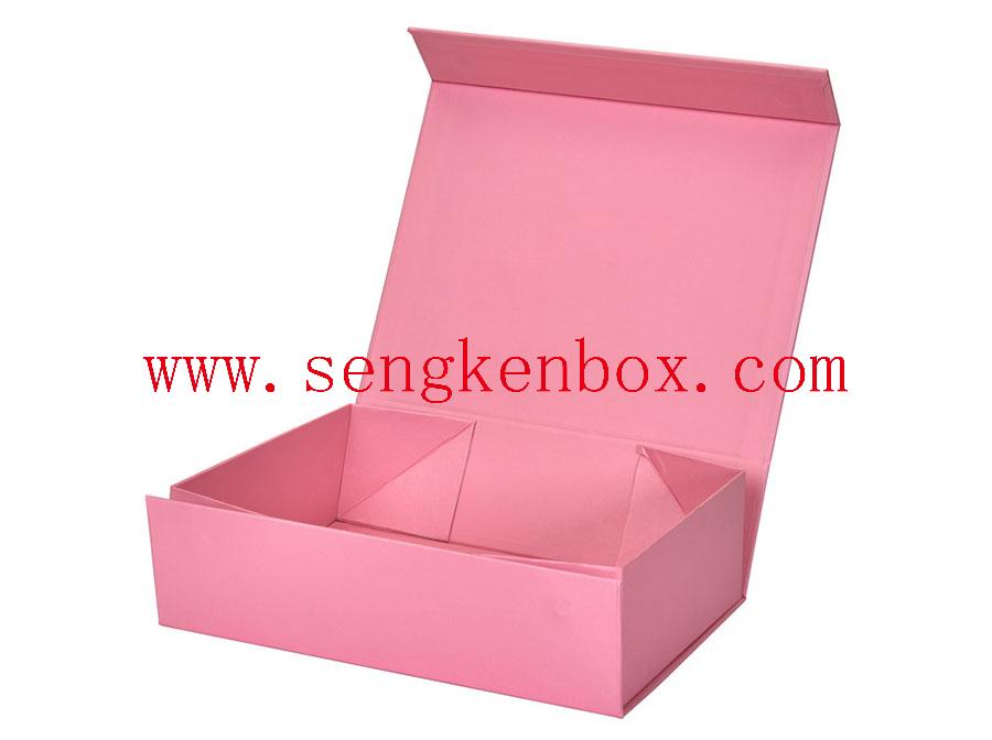 caja de papel de embalaje magnético rosa