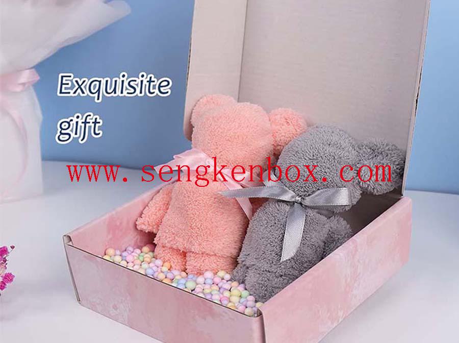 Caja de papel de regalo rosa