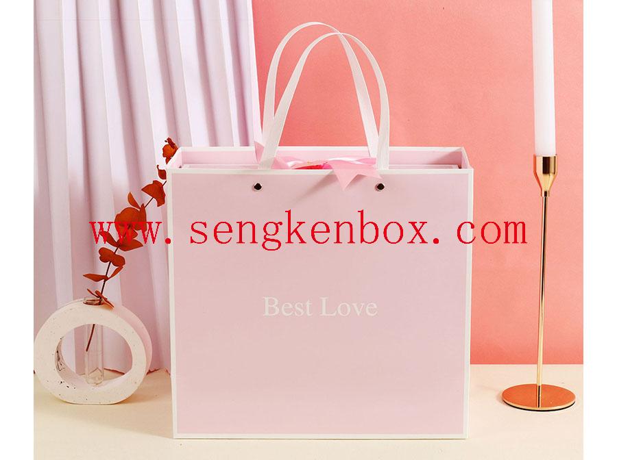 caja de papel de embalaje caja de zapatos rosa