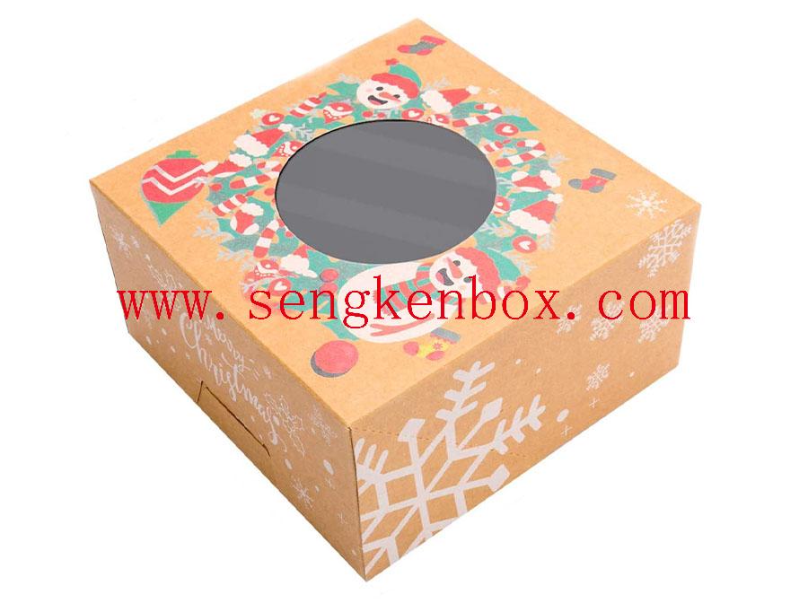 Caja de embalaje de papel de diseño navideño personalizada