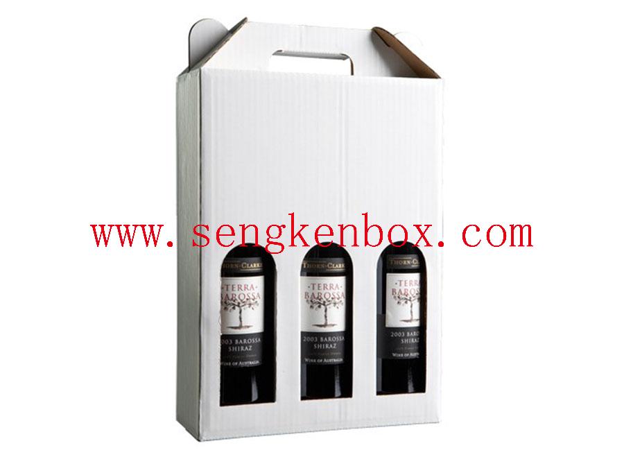 Caja de papel de embalaje de vino tinto