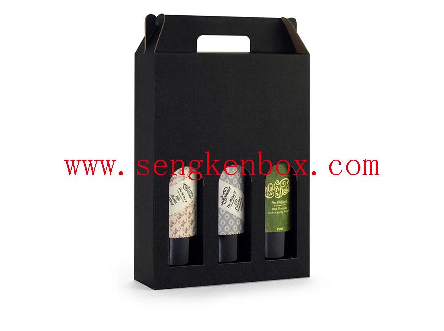 Caja de papel de embalaje de vino tinto