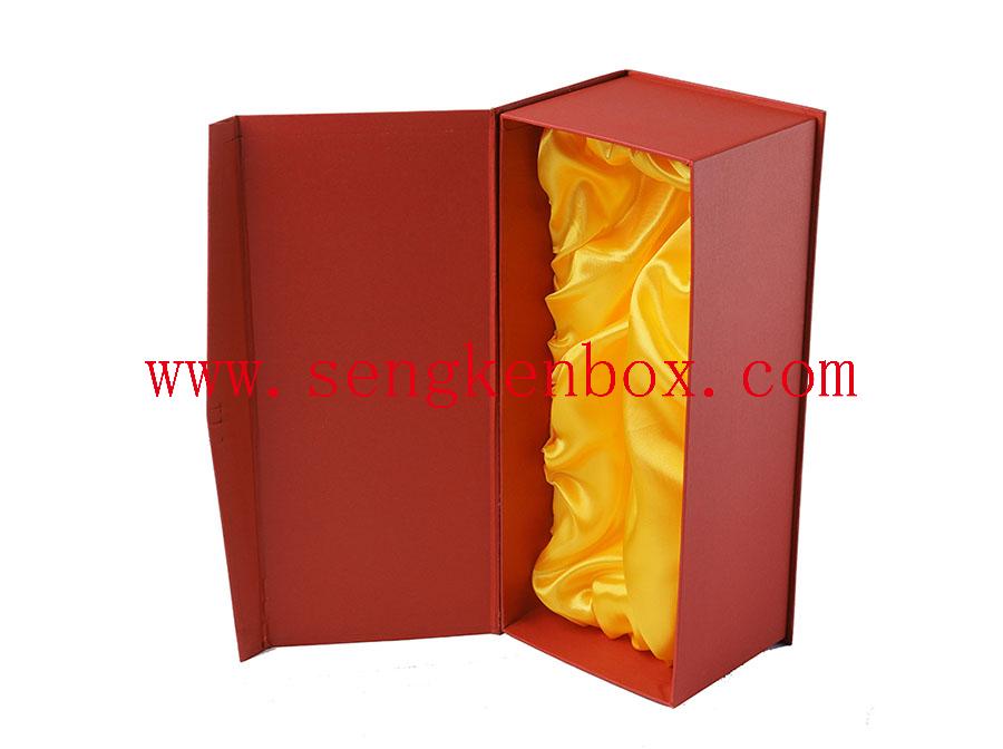 Caja de papel de embalaje de vino con espuma fija