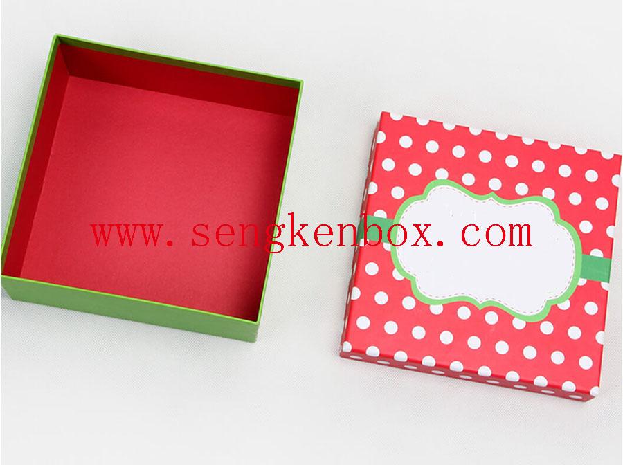 Caja de regalo de papel de cuerpo de caja verde