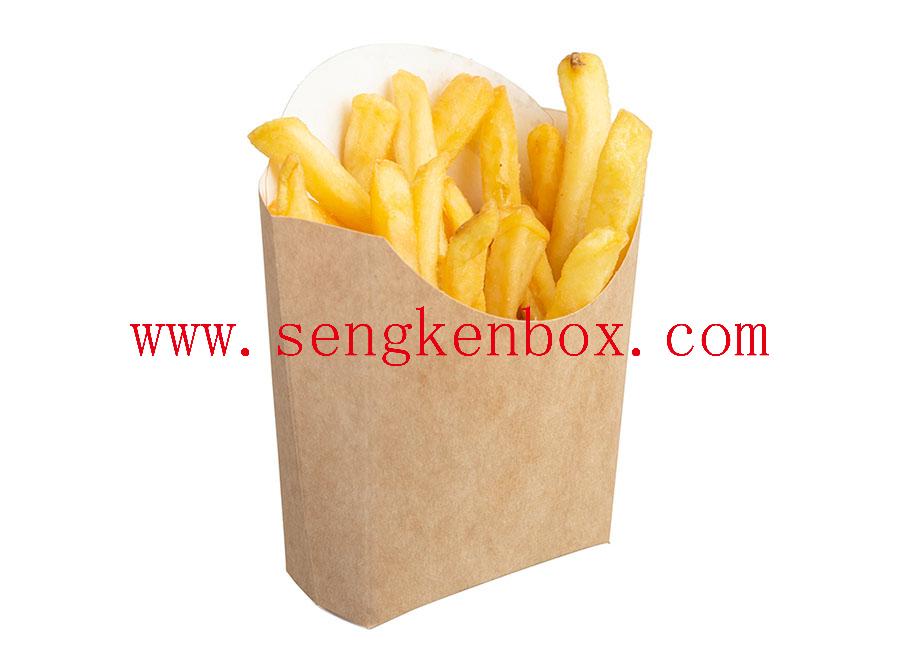 Caja de papel de embalaje de papas fritas