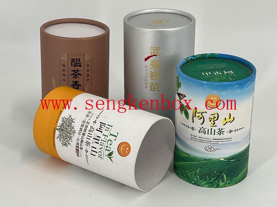 Diferentes tipos de latas de papel de té