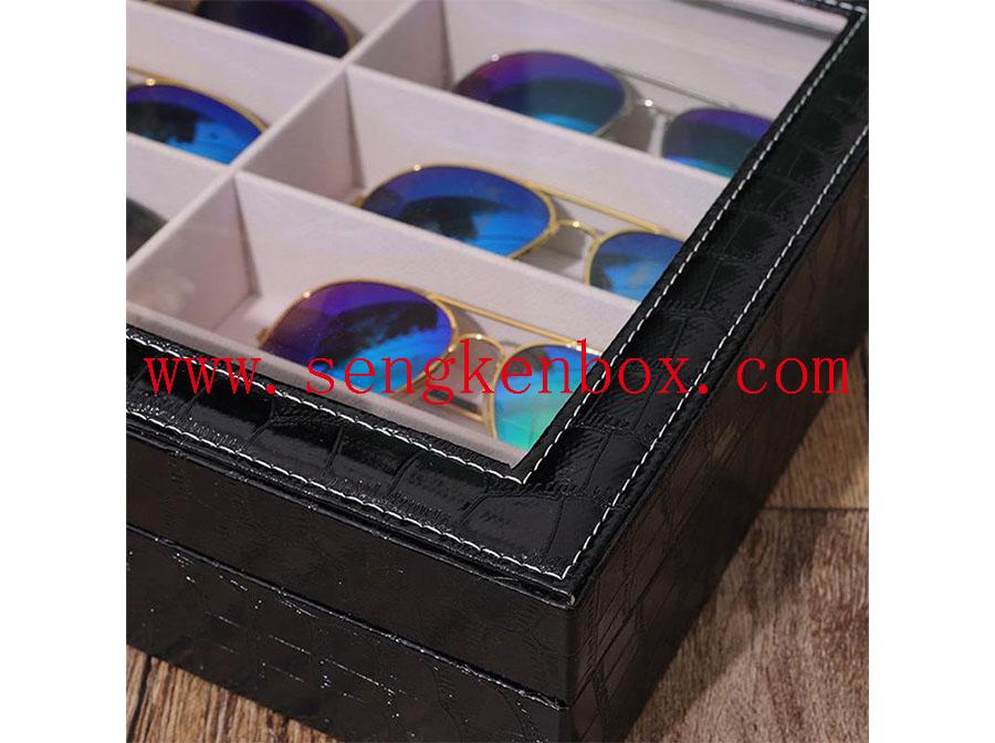 Caja de colección para el hogar de gafas de sol de almacenamiento de 8 rejillas