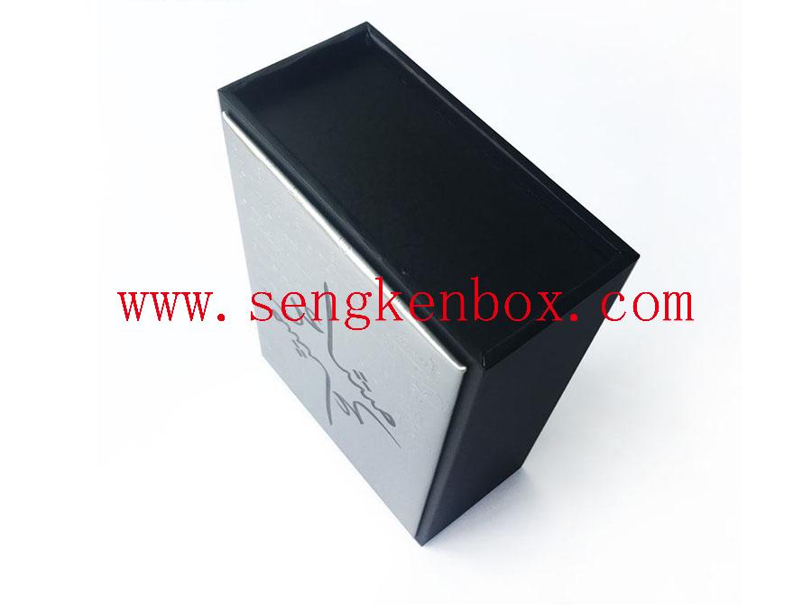 Caja de perfume de lujo de cuero con cajón negro