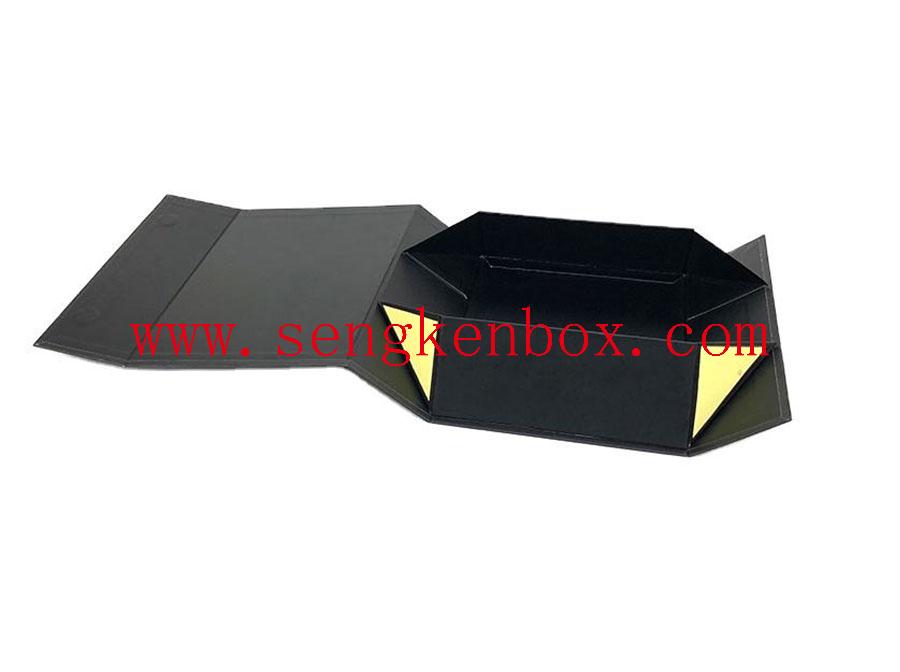 Caja de regalo de papel negro mate