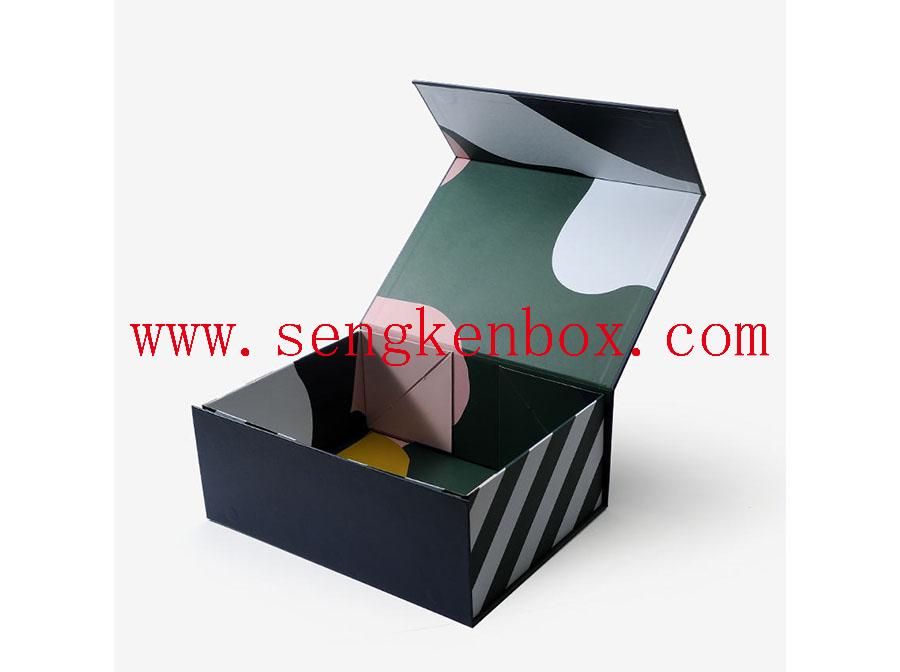 Caja de embalaje de papel magnético plegable