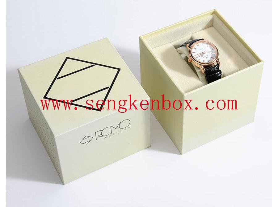 Caja de regalo de papel de reloj de pulsera
