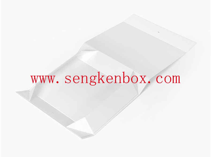 caja de regalo de papel magnético plegable blanco