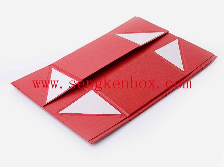 Caja de regalo de papel de lujo rojo