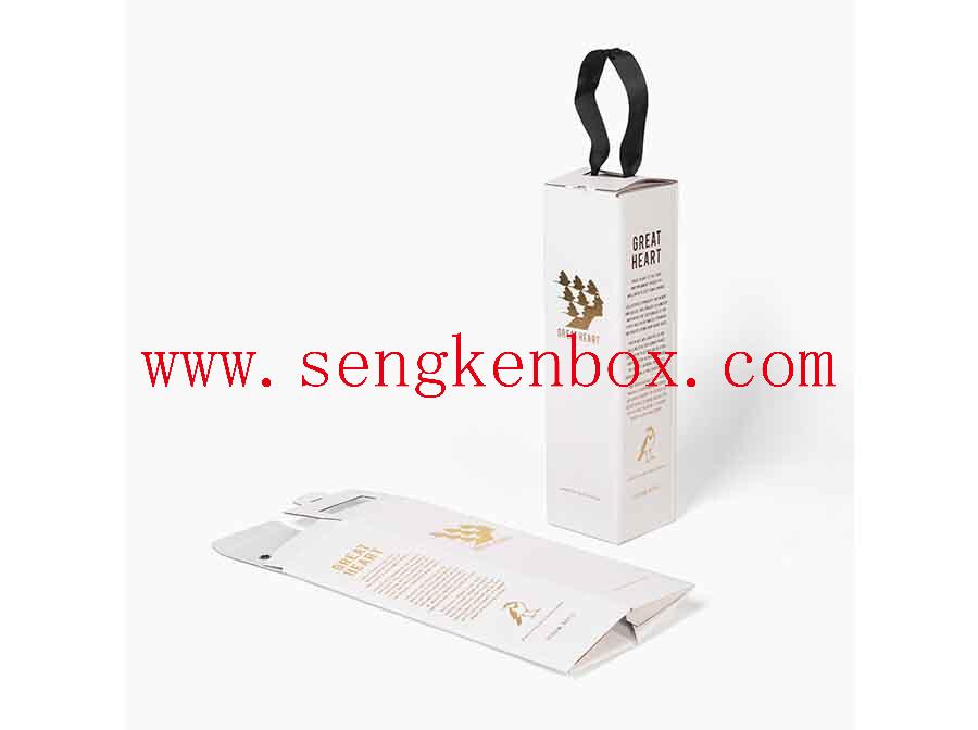 Caja de embalaje blanca de perfume