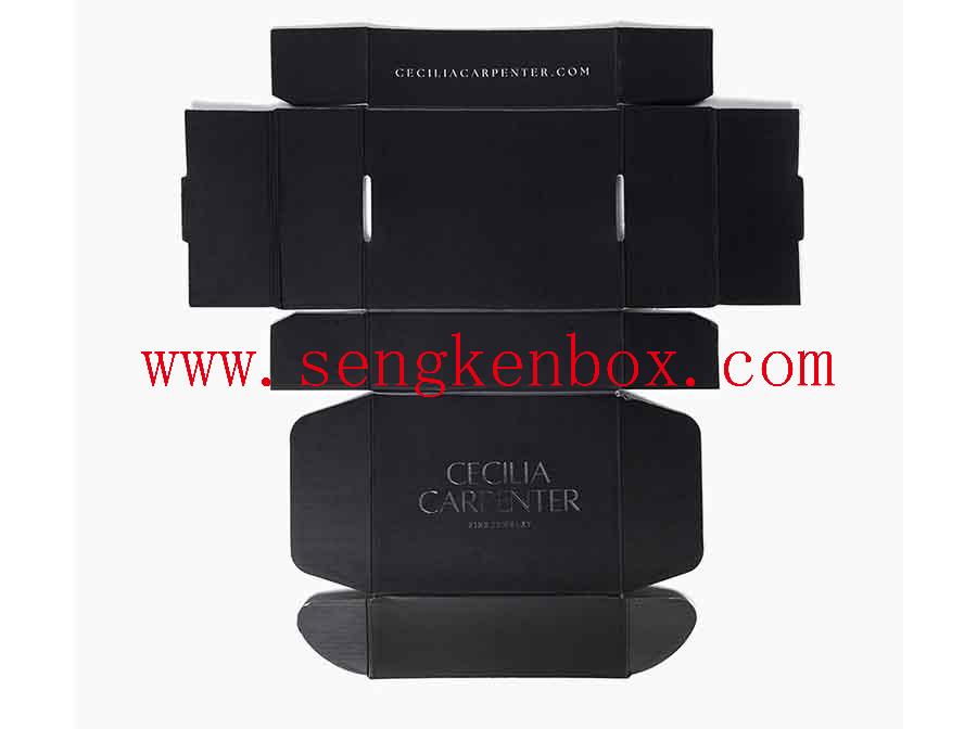 caja de papel negra set cosmético