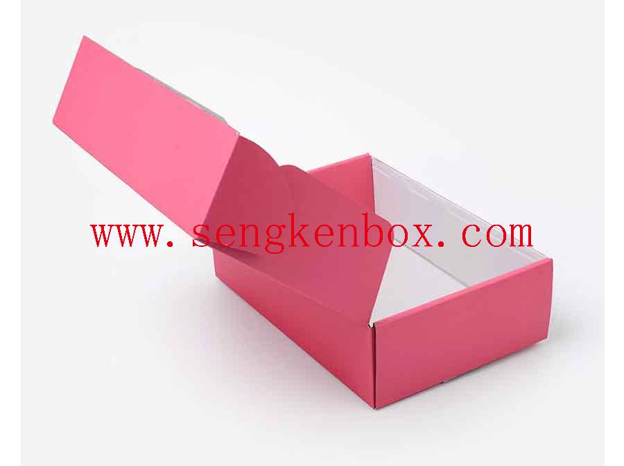 Caja de regalo de papel privado rosa