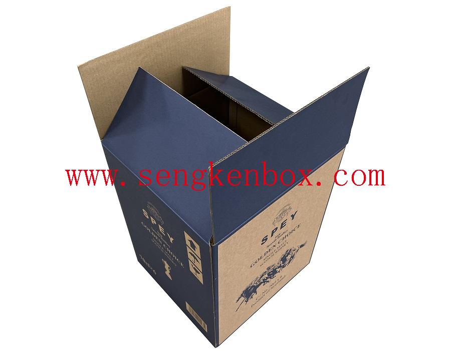 Caja de embalaje de whisky de cartón corrugado