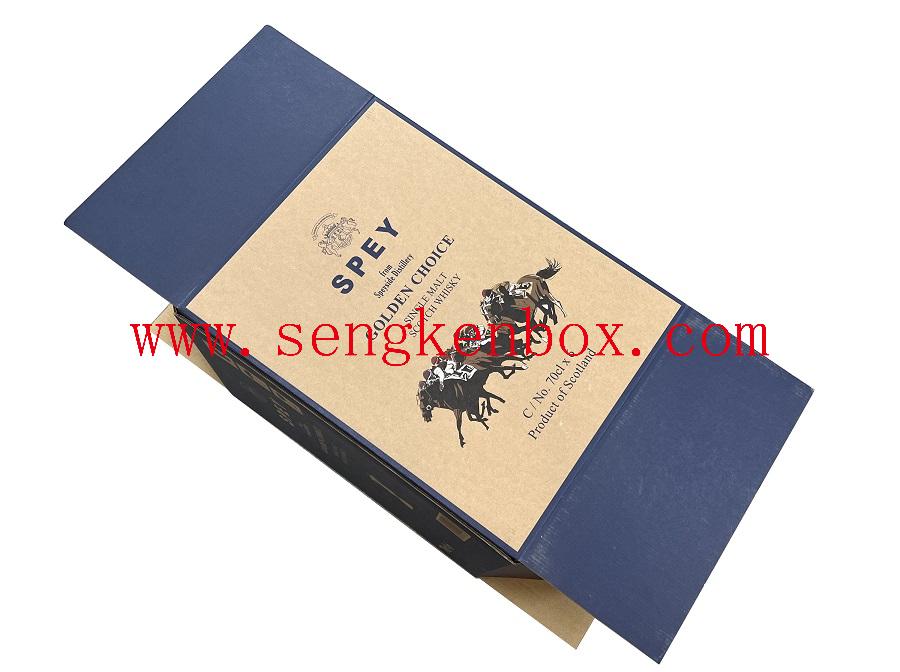 Caja de cartón de envío de embalaje de whisky