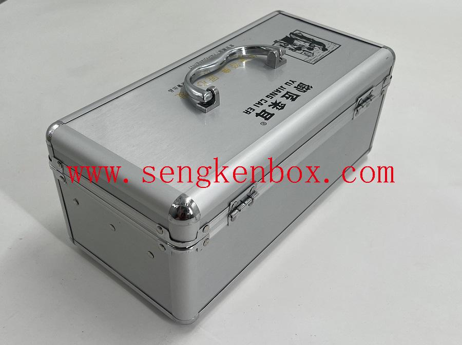 Caja de vino de aluminio Caja de herramientas de equipaje de aleación AL Caja de embalaje a prueba de golpes