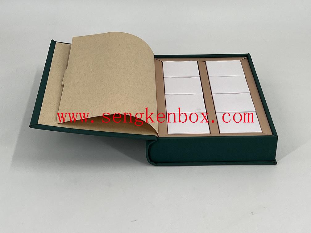 Caja de cuero para empaque de té