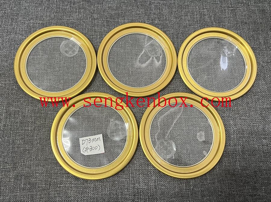 300 D73MM Tapas de cocción transparentes para productos secos fáciles de rasgar