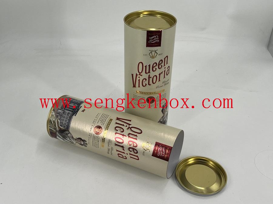 Caja de regalo de tubo redondo cilíndrico para copa de vino sin tallo