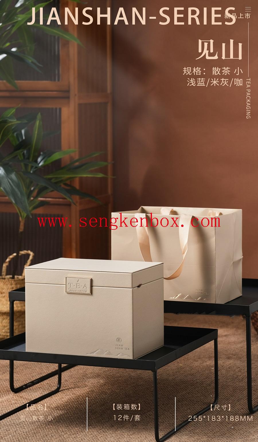 caja de té de café de bambú