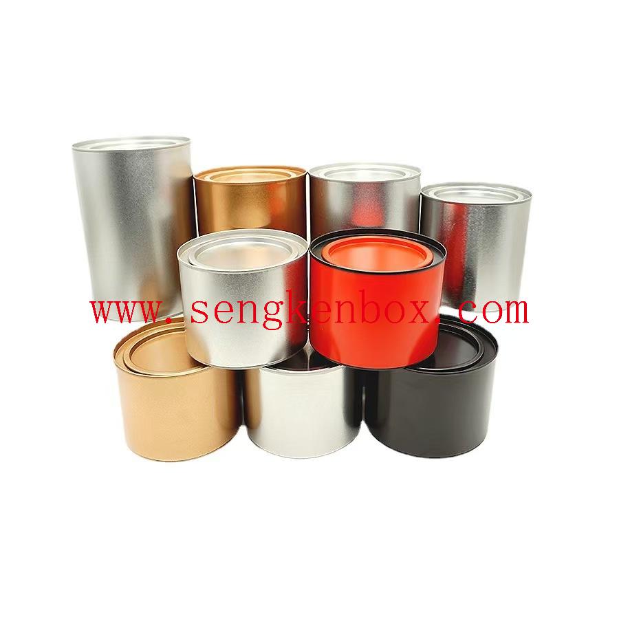 Frosted Silver Tea Tin Can