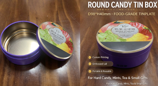 Mint Sweets Round Metal Tin Box Mint Sweets Round Metal Tin Box