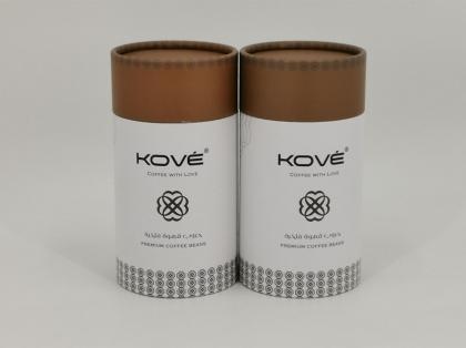 OEM y ODM Food Grade Brown Double Lids Paper Tube Coffee Packaging a la venta