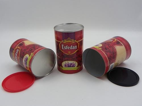 Esfedan Saffron Teas Packaging Paper Cans