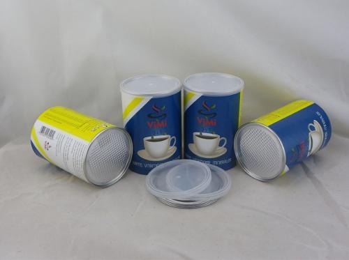 Blue Yellow Coffee Packaging Paper Cans