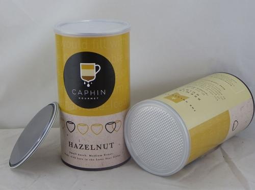 Hazelnut Coffee Packaging Paper Cans