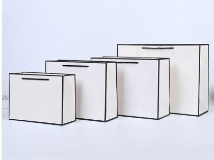 High White Gold Edge Shopping Bags