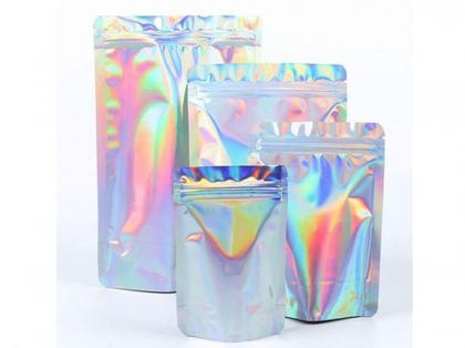 Laser Transparent Candy Bags With Seal Strip