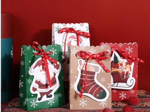Christmas Gift Paper Bag With Christmas Pendants