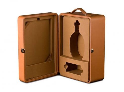 Paulownia Wood Leather Outside Custom Wine Box