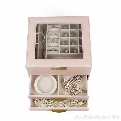 OEM y ODM Custom Logo Leather Velvet Jewelry Box Gift Bracelet Necklace Packaging a la venta