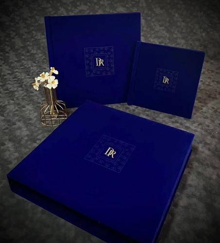 OEM y ODM Exquisite premium flocking wedding album with display storage box a la venta