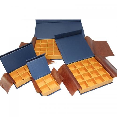 OEM y ODM Magnetic Paper Chocolate Packaging Gift Boxes With Divider Cardboard a la venta