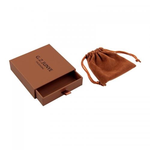 OEM y ODM Custom brown luxury drawer jewelry packaging box with logo a la venta
