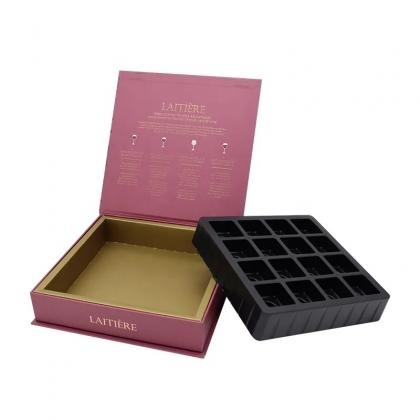 OEM y ODM Custom high-end chocolate gift box with plastic tray a la venta