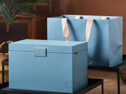 OEM y ODM Custom PU Leather Gift Box Luxury Tea Leather Packaging Box a la venta